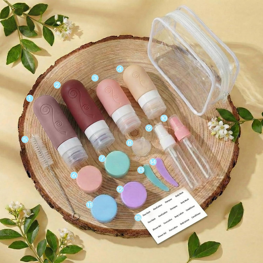 The Pour & Go 16-Piece Travel Bottle Set