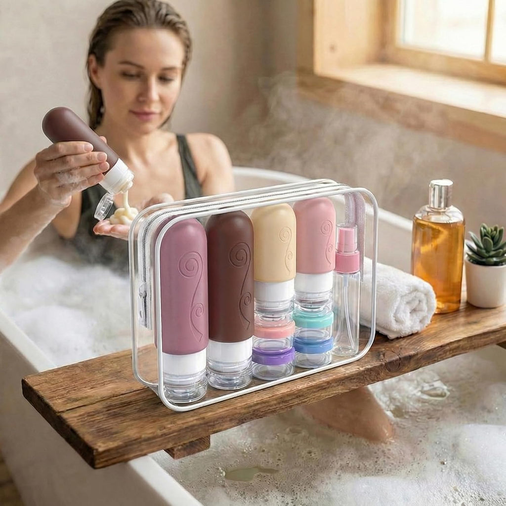 The Pour & Go 16-Piece Travel Bottle Set